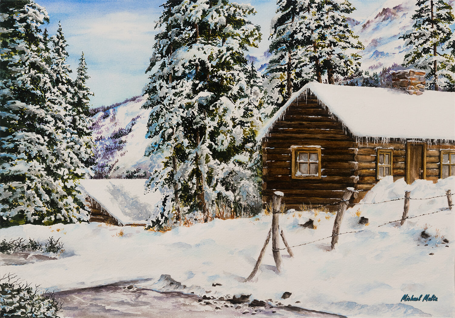 Snowy Retreat - Studio Framed Print