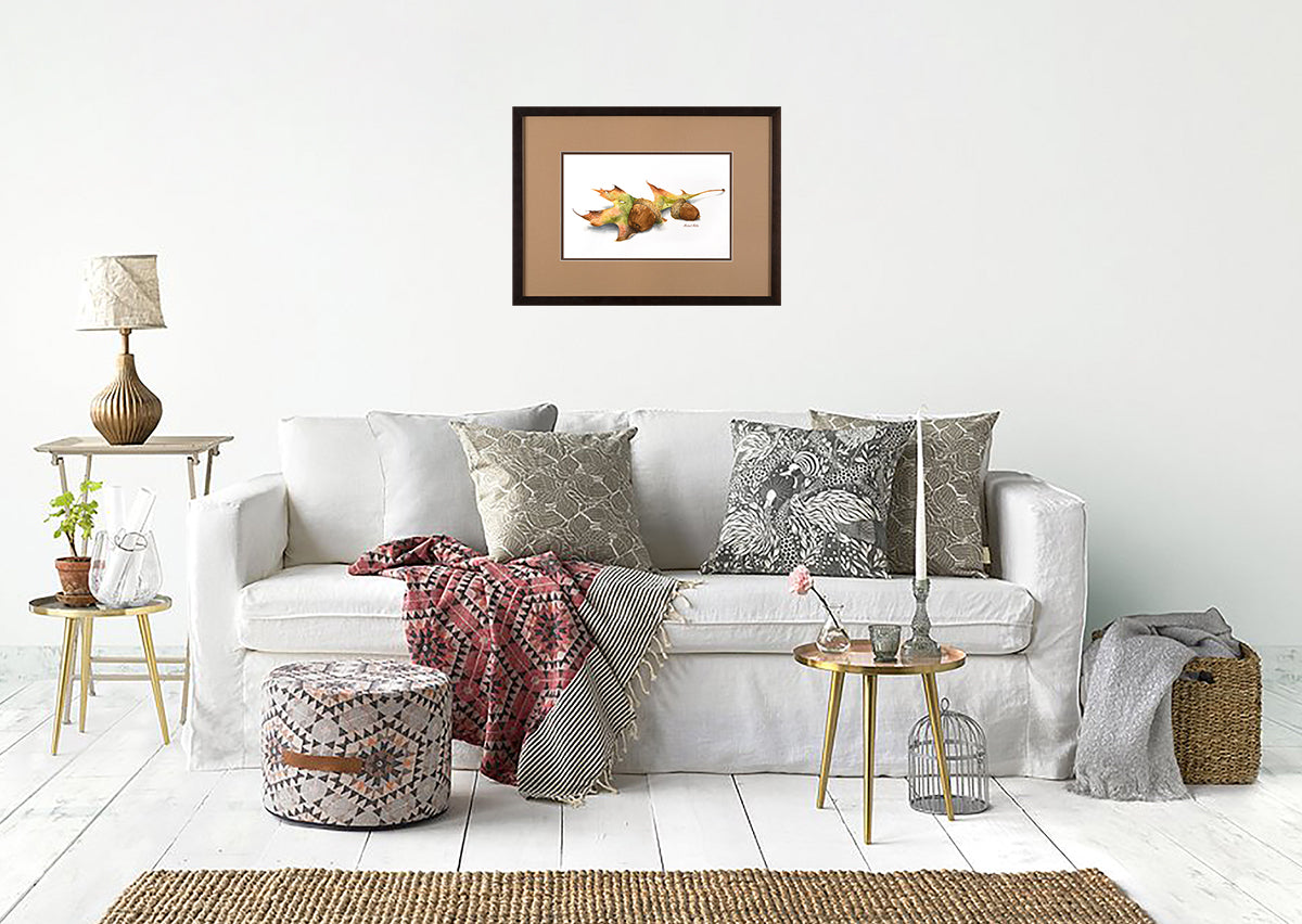 Autumn Oak and Acorns - Original