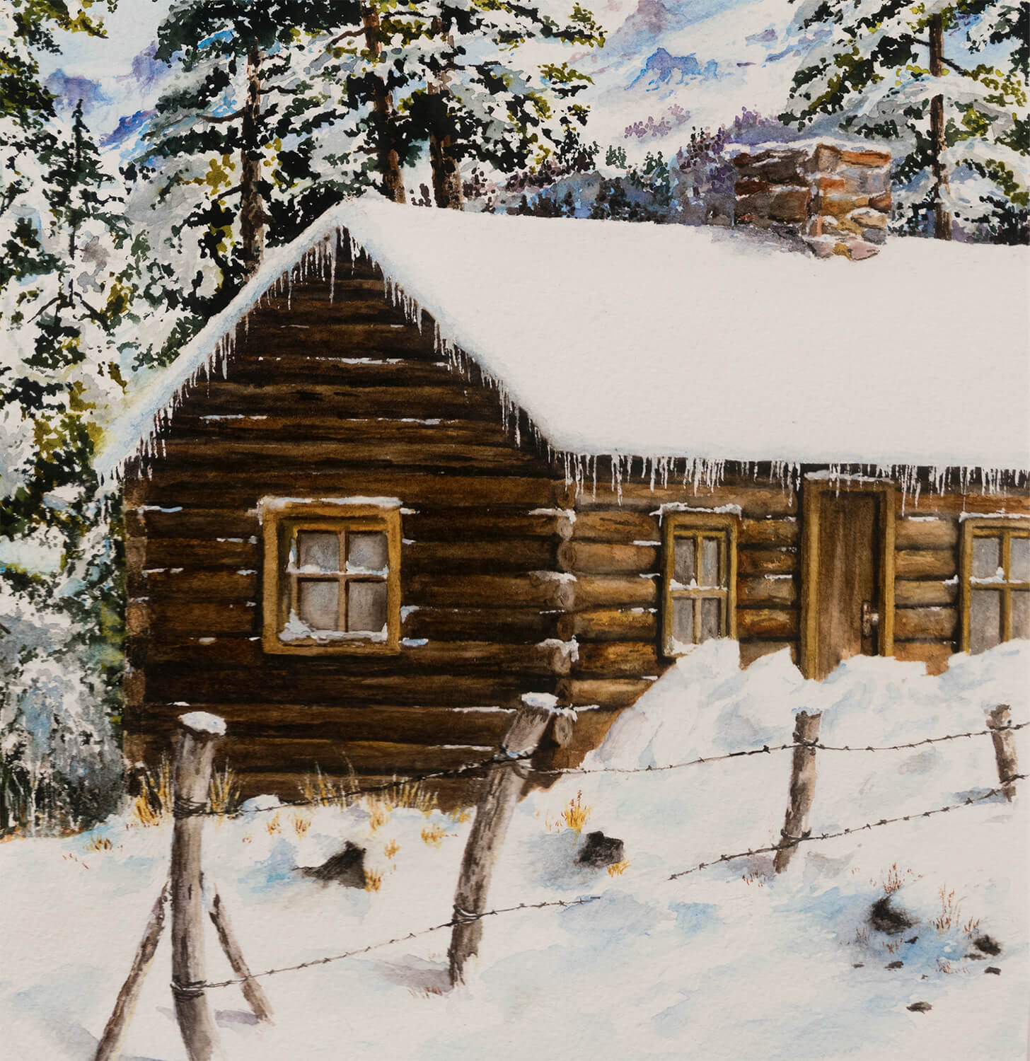 Snowy Retreat - Studio Framed Print