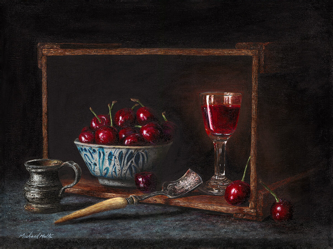 Pewter and Cherries - Original