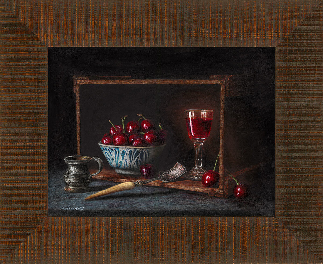 Pewter and Cherries - Original