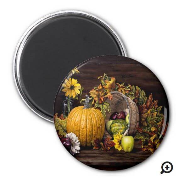 A Touch Of Autumn - Round Magnet