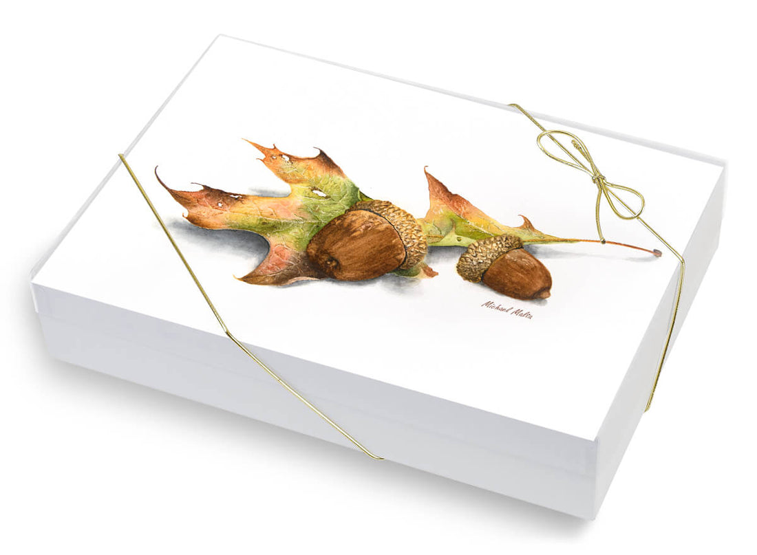 Autumn Oak and Acorns - Greeting Card