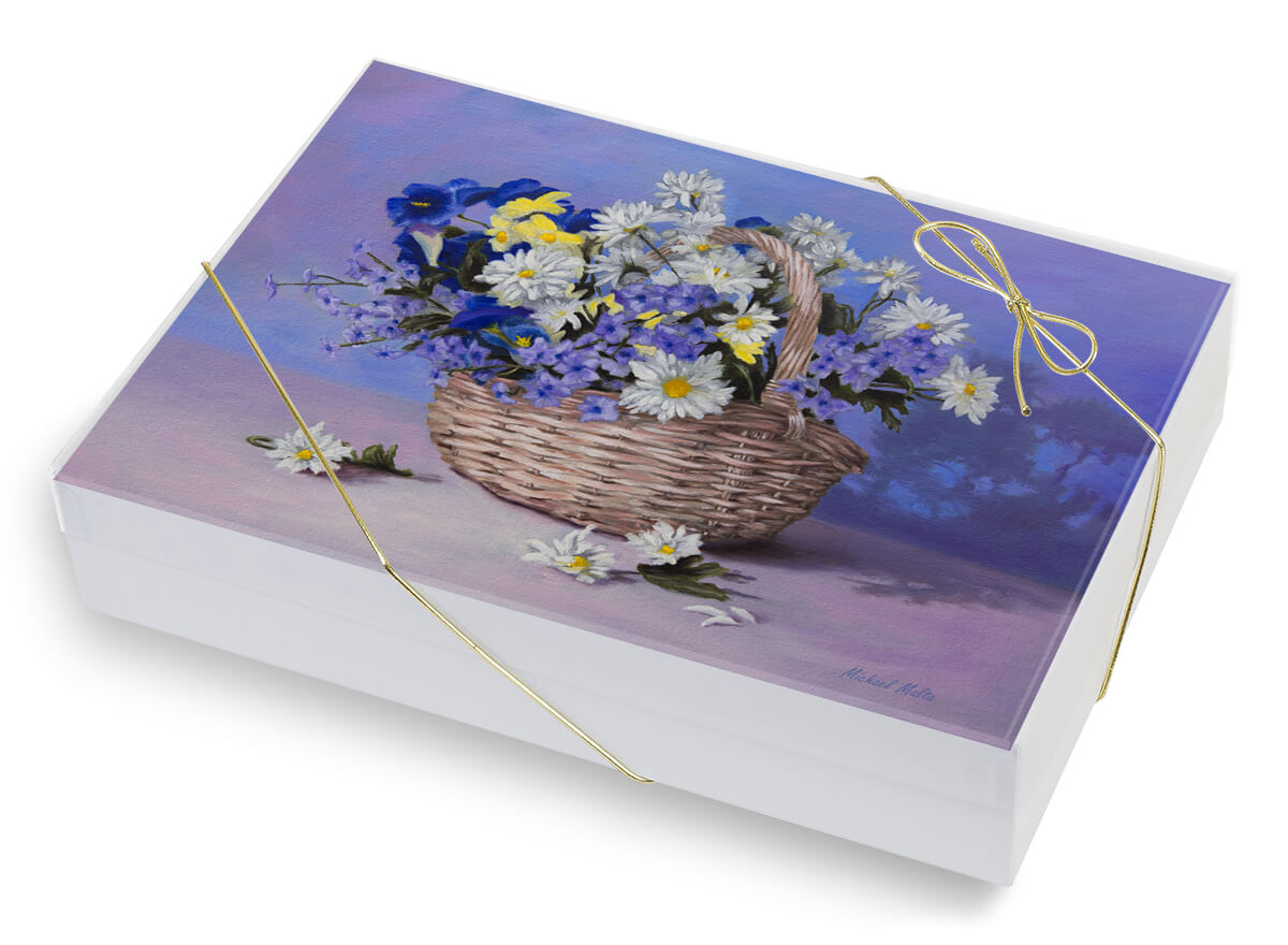 Basket of Flowers - Greeting Card