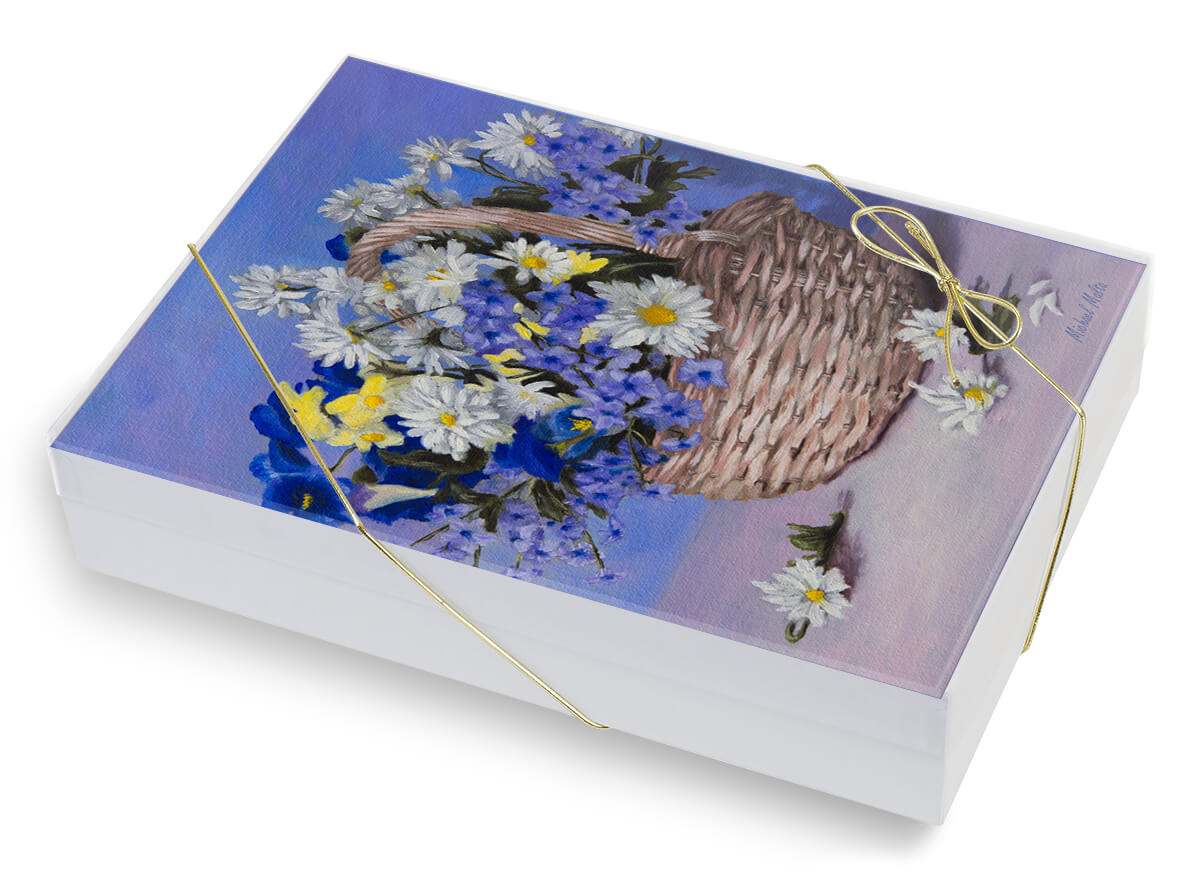 Basket of Flowers - Greeting Card