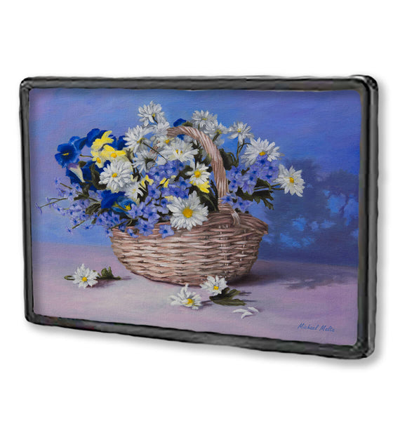 Basket of Flowers - Framed Magnet