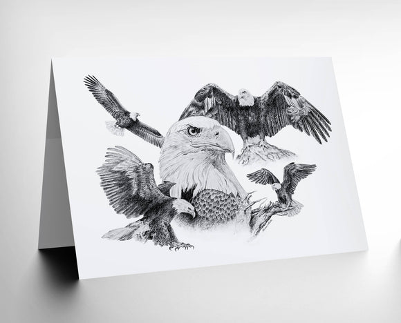 Eagle Montage - Greeting Card