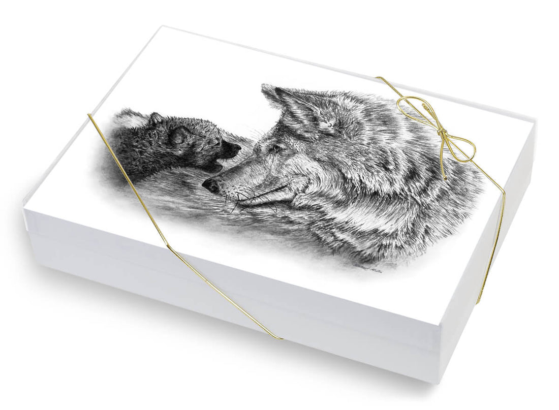 Mother &amp; Cub Caring - Greeting Card
