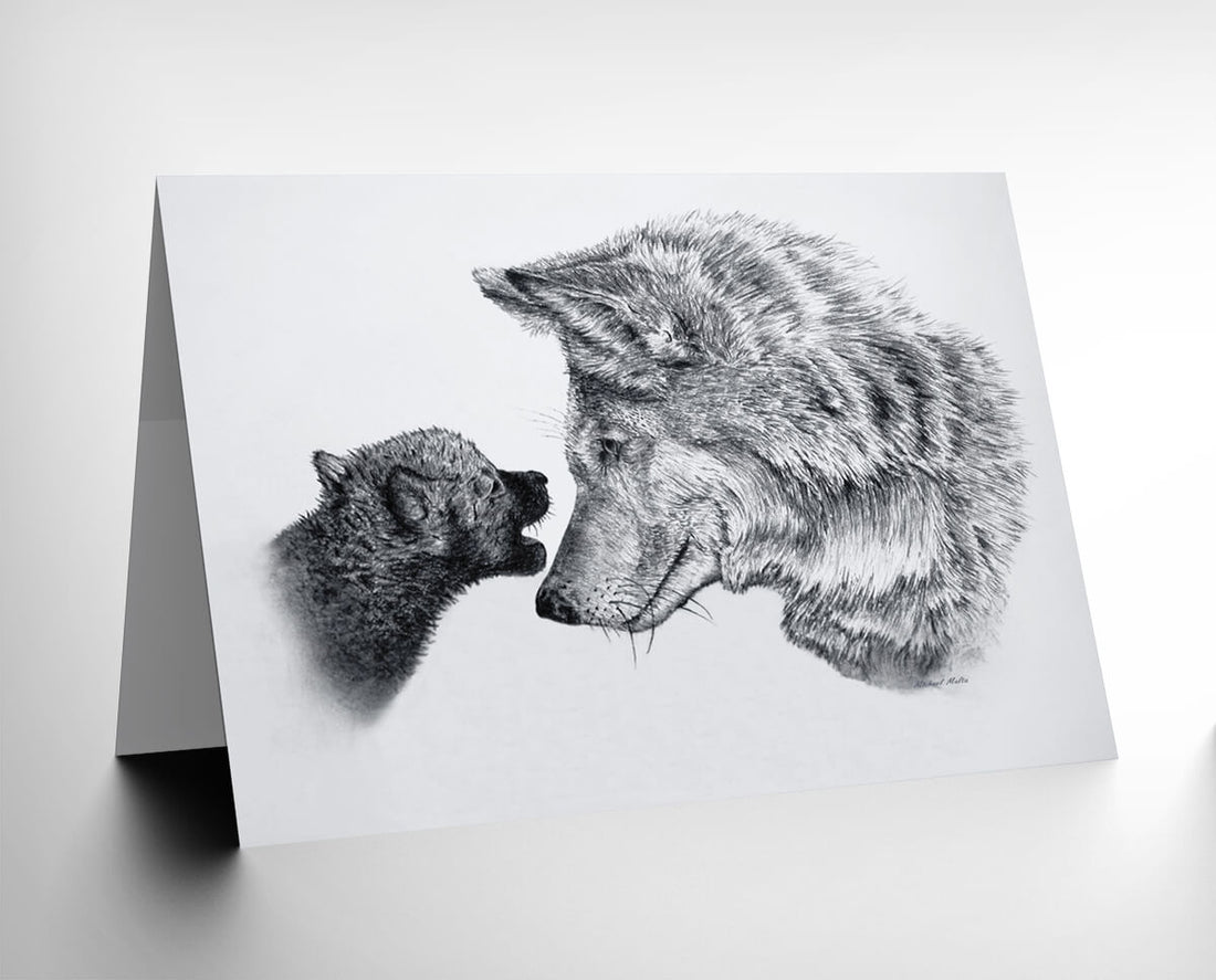 Mother &amp; Cub Scolding - Greeting Card