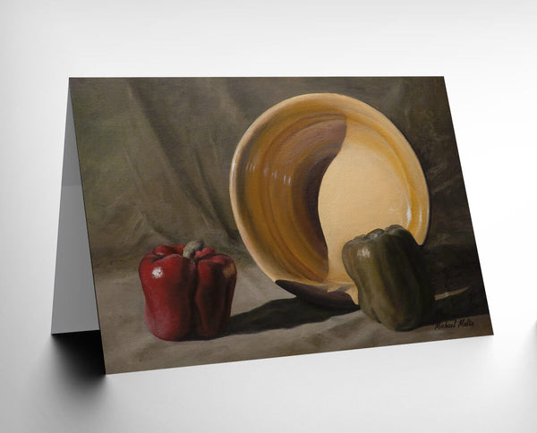 Peppers and a Bowl - Greeting Card