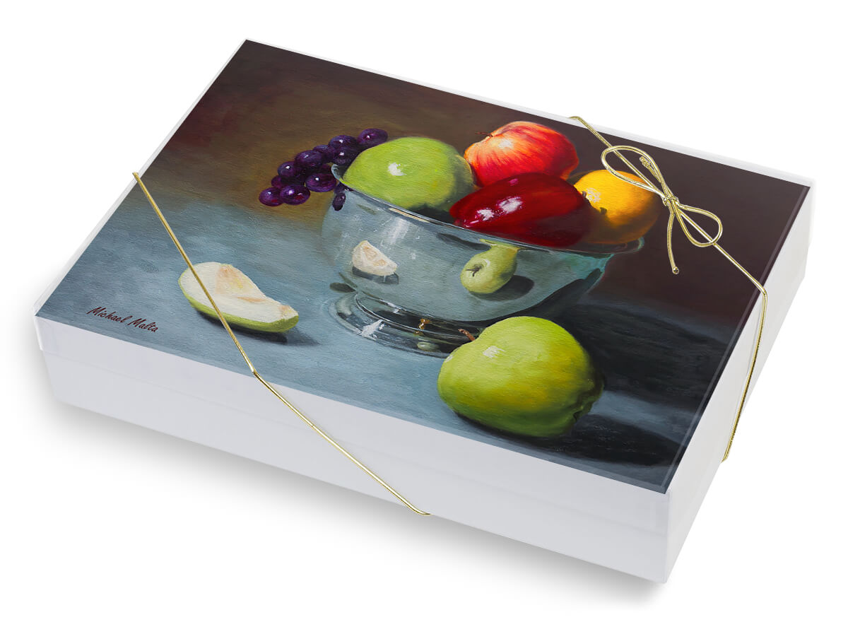 Silver Bowl of Fruit - Greeting Card