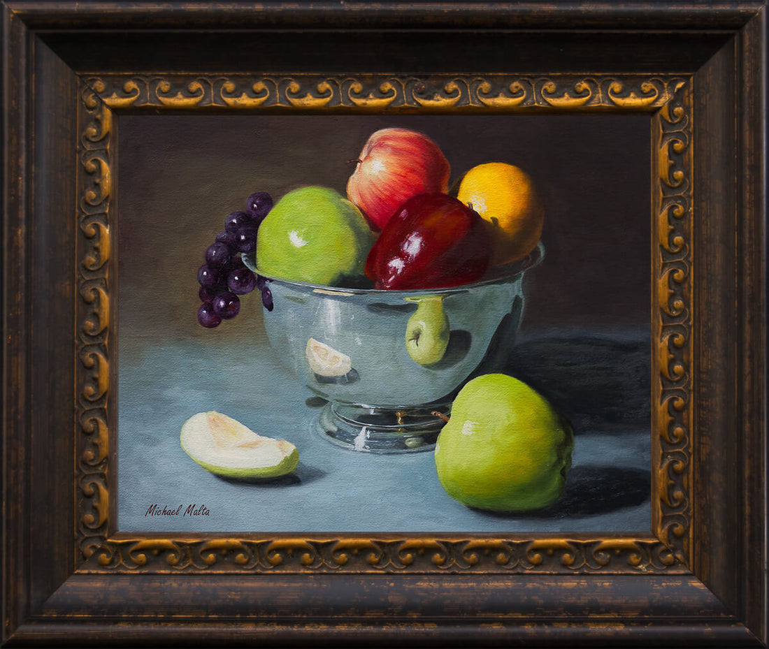 Silver Bowl of Fruit - Original