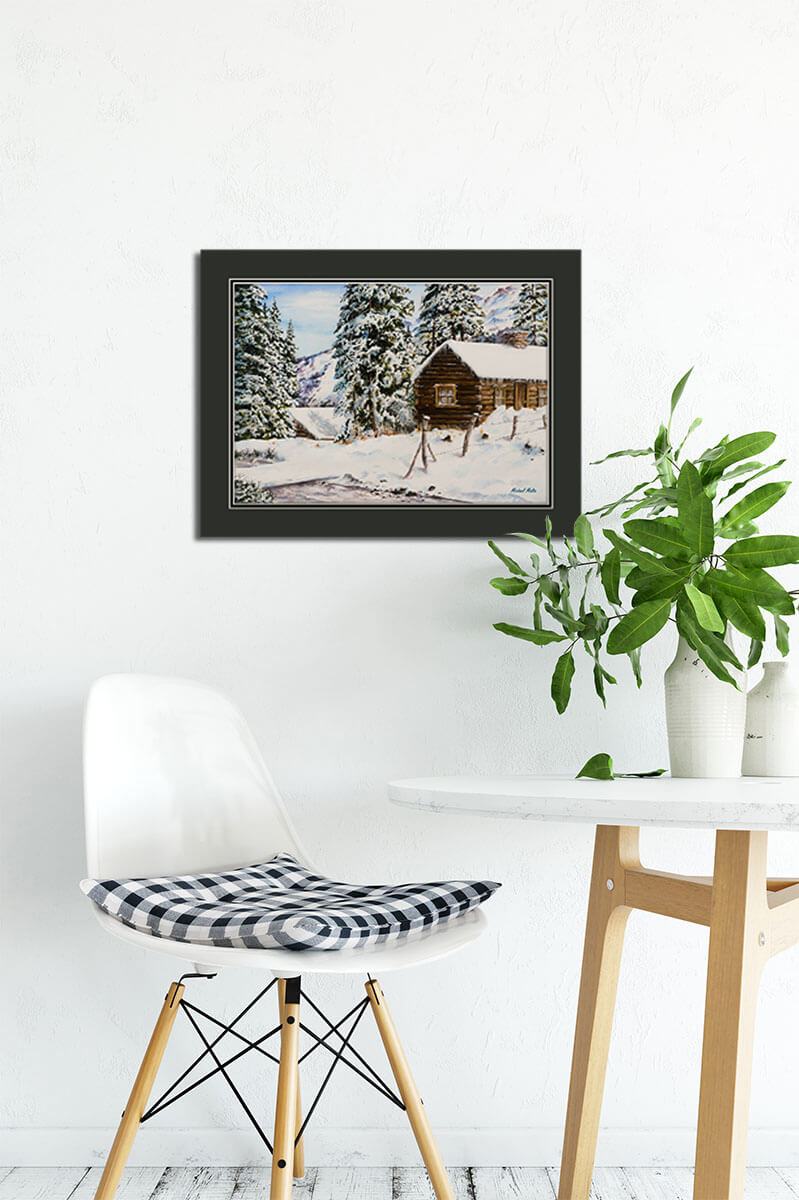 Snowy Retreat Matted Prints