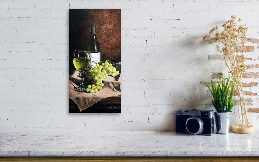 Vino Bianco - Studio Canvas Print