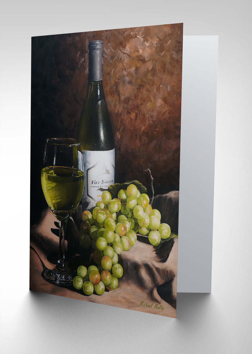 Vino Bianco - Greeting Card