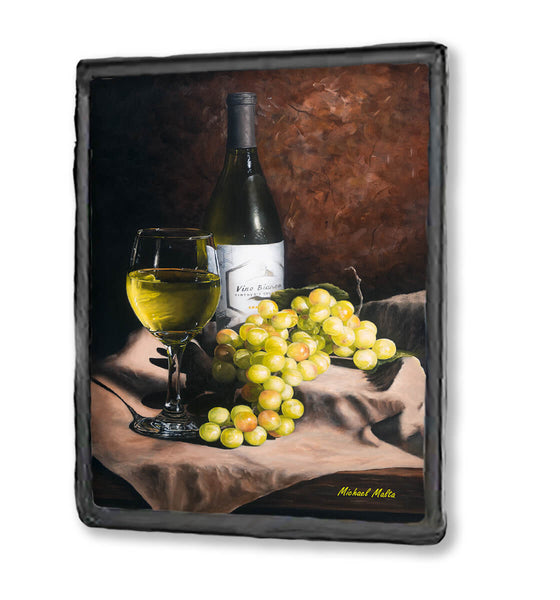 Vino Bianco - Framed Magnet