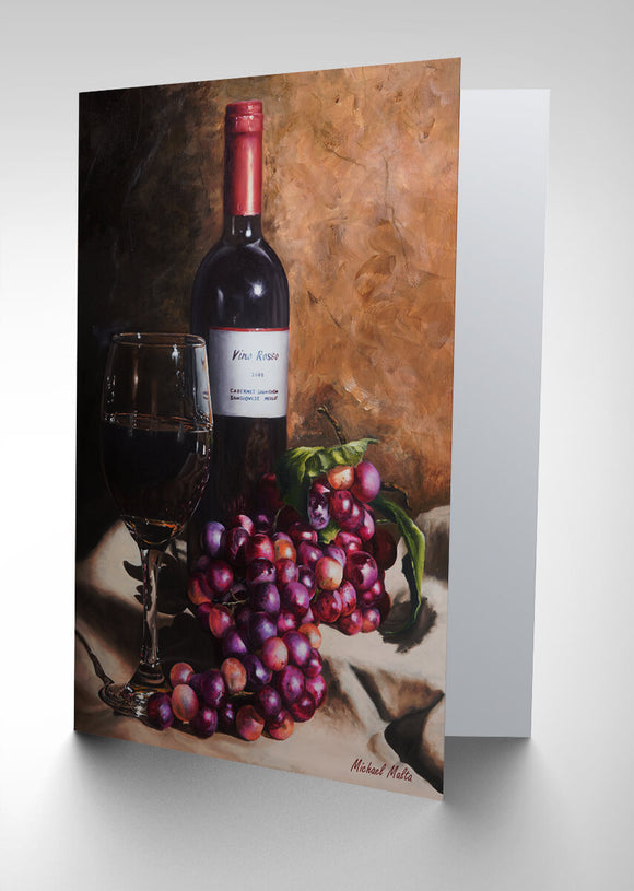 Vino Rosso - Greeting Card