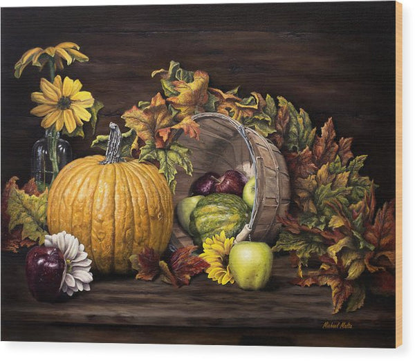 A Touch Of Autumn - Wood Print