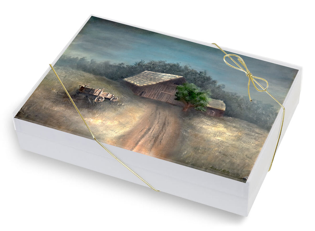 A Country Barn Card Box