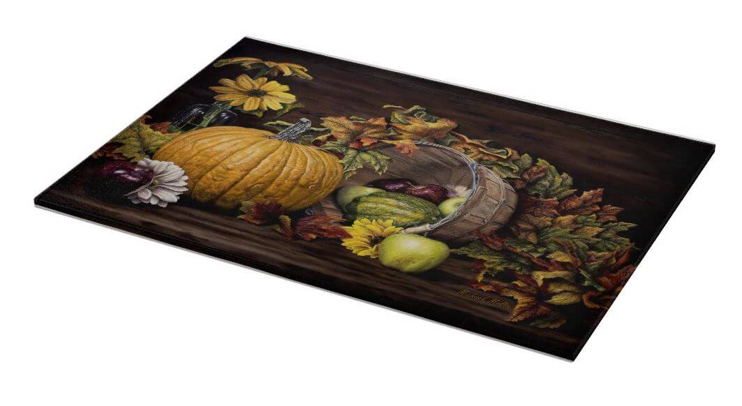 A Touch Of Autumn - Glass Cutting Board