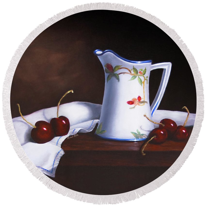 Simply Cherries - Round Beach Towel