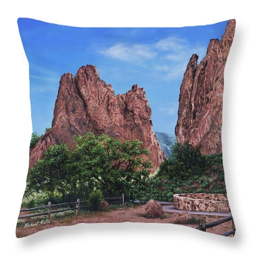 North & South Gateway Rocks - Throw Pillow