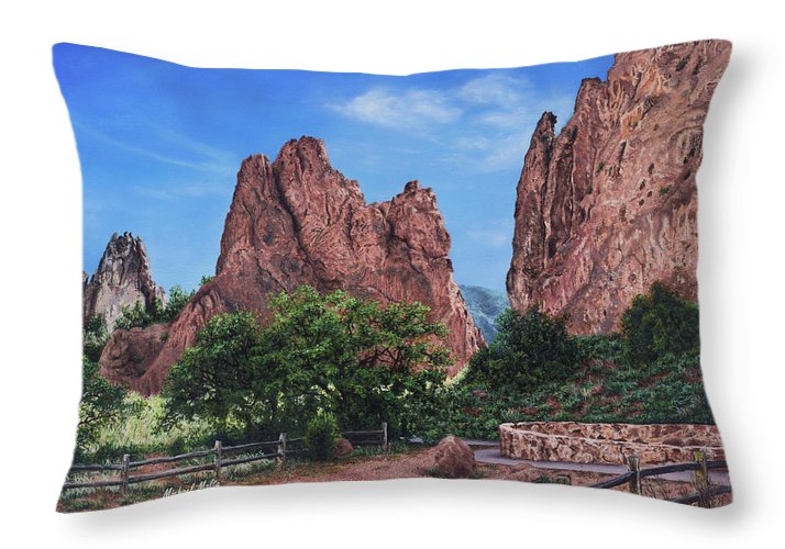 North & South Gateway Rocks - Throw Pillow