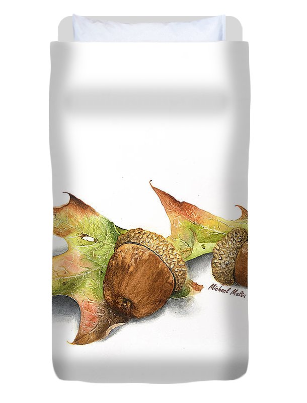 Autumn Oak And Acorns - Duvet Cover