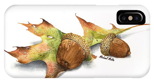 Autumn Oak And Acorns - Phone Case