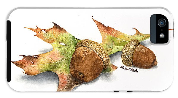 Autumn Oak And Acorns - Phone Case