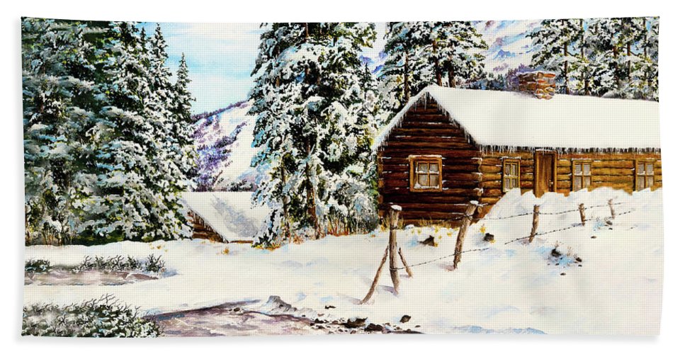 Snowy Retreat - Bath Towel