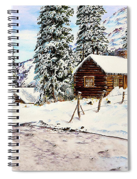 Snowy Retreat - Spiral Notebook