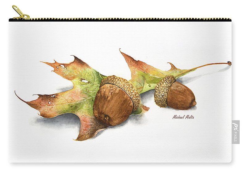Autumn Oak And Acorns - Carry-All Pouch