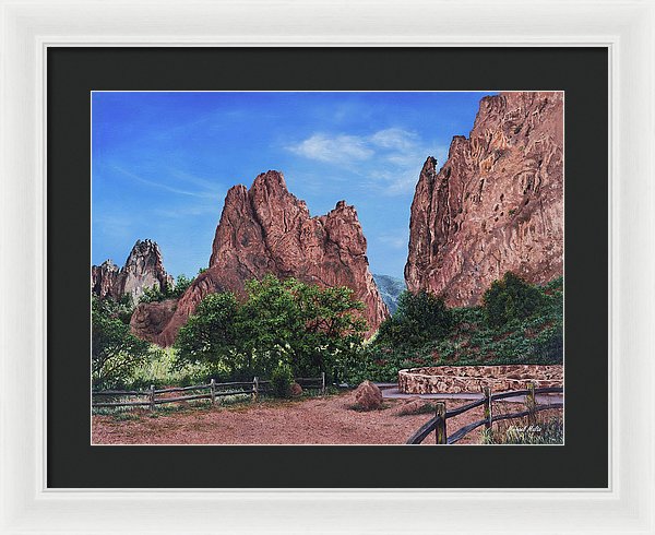 North &amp; South Gateway Rocks - Framed Print