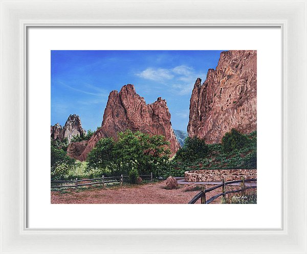 North &amp; South Gateway Rocks - Framed Print