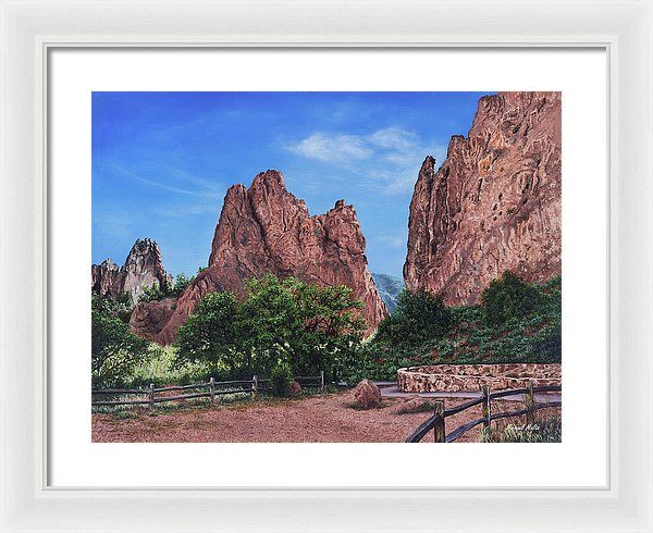 North &amp; South Gateway Rocks - Framed Print