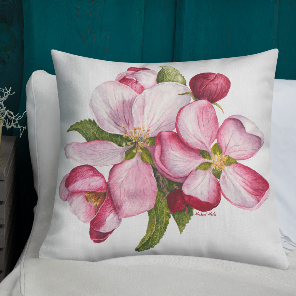 Apple Blossoms - Premium Pillow