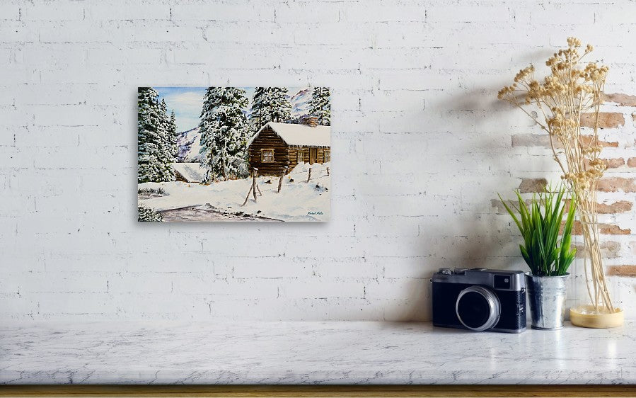 Snowy Retreat - Metal Print