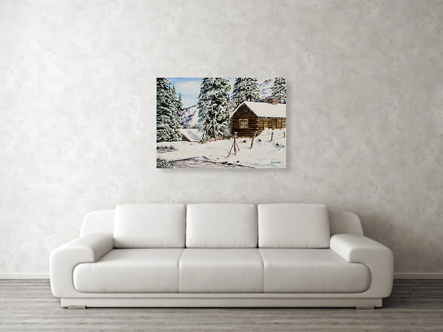 Snowy Retreat - Metal Print