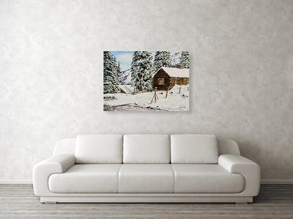 Snowy Retreat - Metal Print