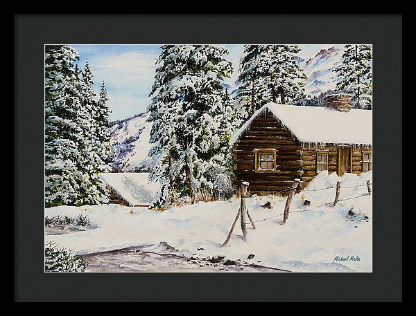 Snowy Retreat - Framed Print