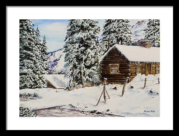 Snowy Retreat - Framed Print