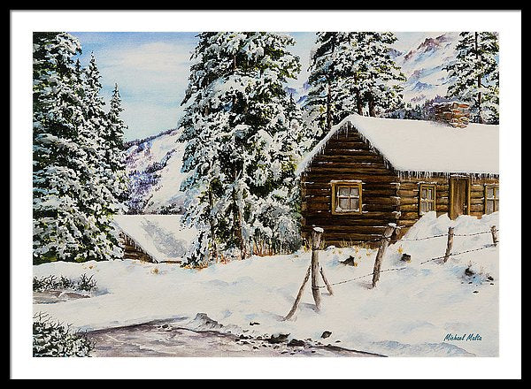 Snowy Retreat - Framed Print