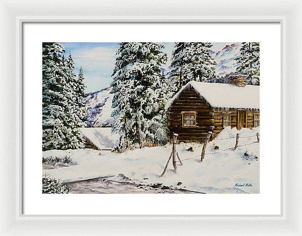 Snowy Retreat - Framed Print