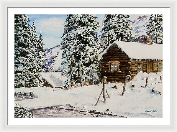 Snowy Retreat - Framed Print