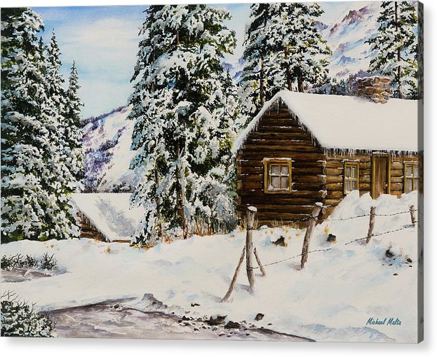 Snowy Retreat - Acrylic Print