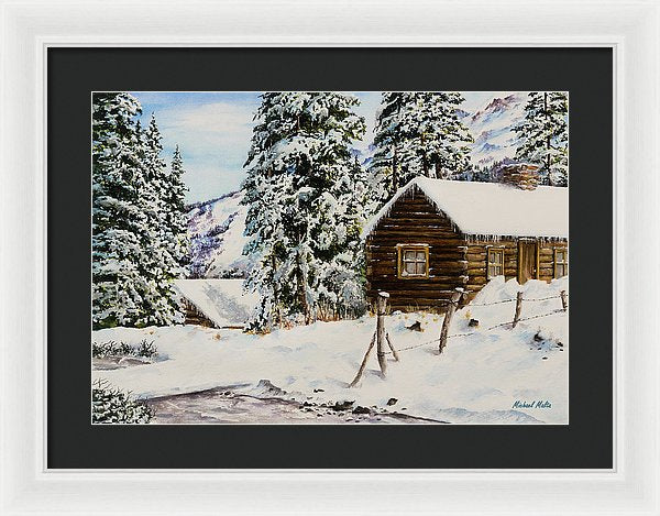 Snowy Retreat - Framed Print