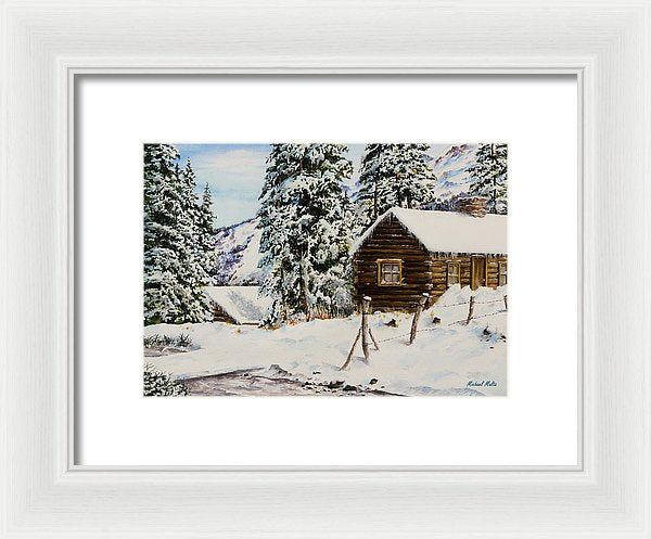 Snowy Retreat - Framed Print