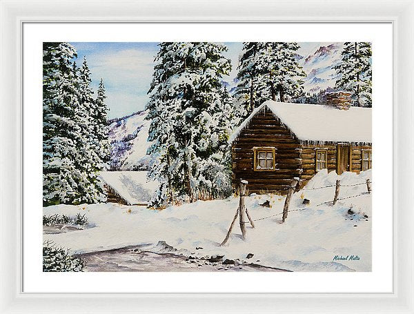 Snowy Retreat - Framed Print