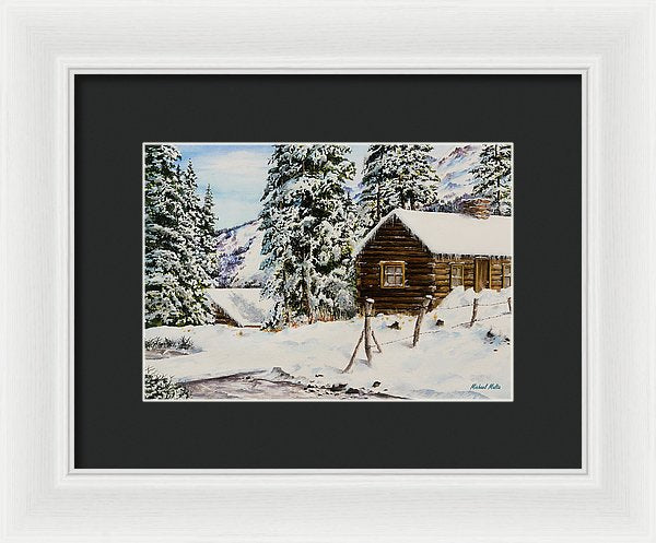 Snowy Retreat - Framed Print